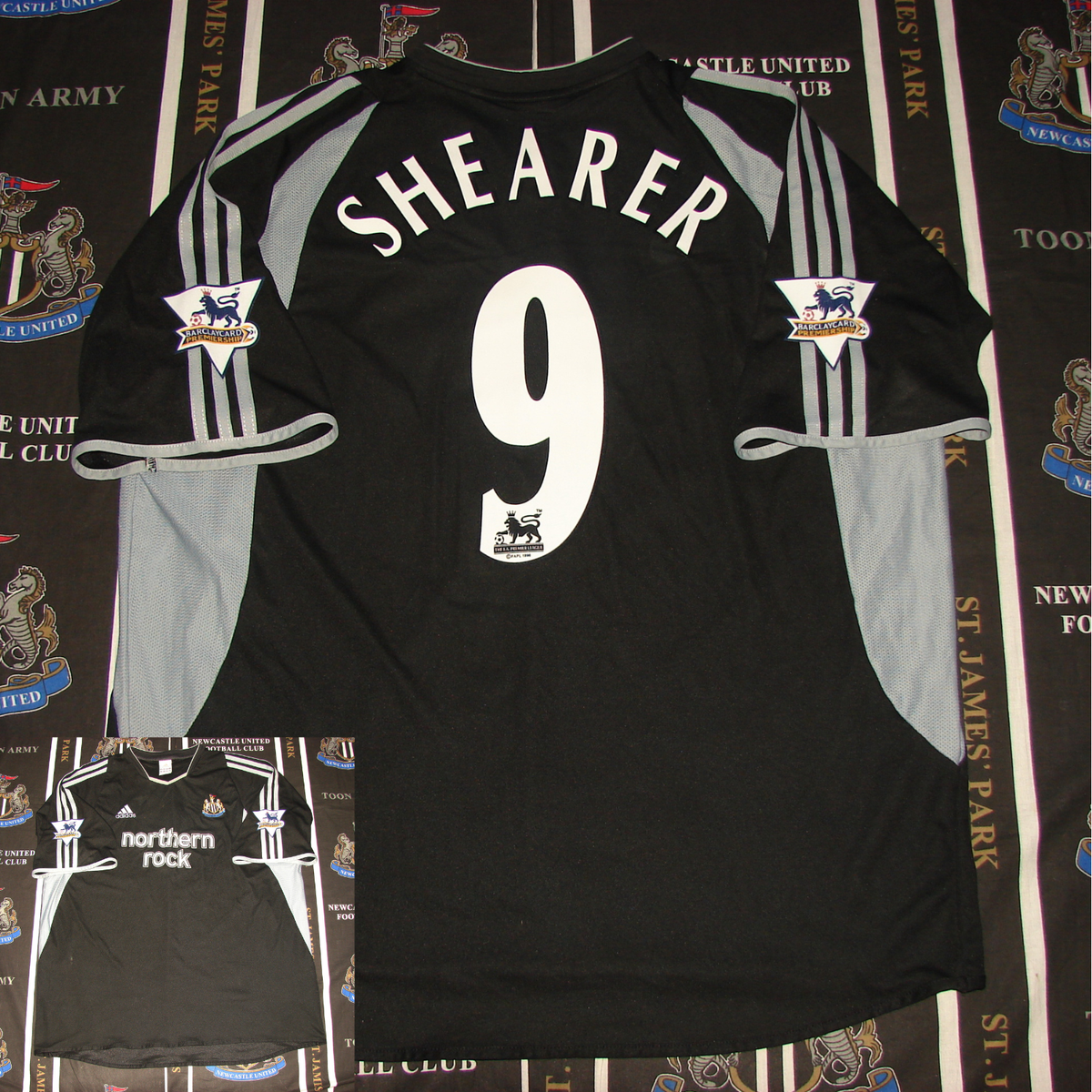Newcastle United Away Football Shirt Jersey 2003 2004 Adidas Alan