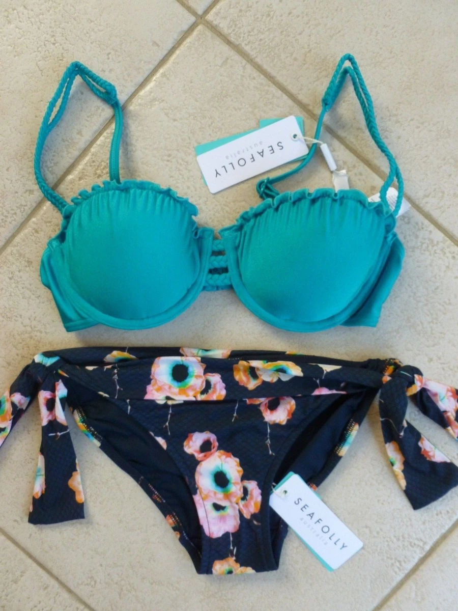 Seafolly top turquoise bikini