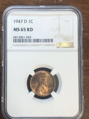 1947-D LINCOLN WHEAT CENT | NGC MS-65-RED