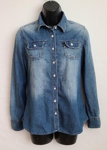 Mossimo Supply Co Blue Denim Button 
