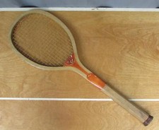 Vintage 1910s Victor Wood Tennis Racquet Challenge Model Antique Great Display