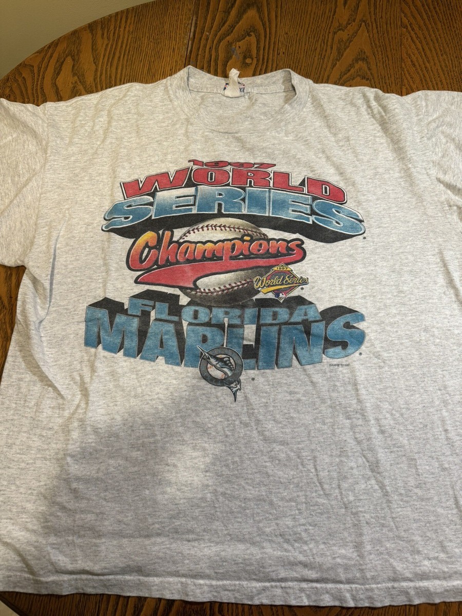 True Fan Florida Marlins Single Stitch World Series Champion XL Shirt