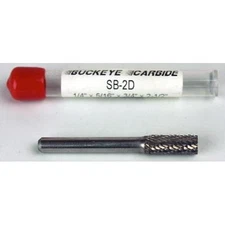 Carbide Burr (SB-2D) Cylindrical End Cut - Double Cut - 1/4 x 5/16 x 3/4 x 2 1/2