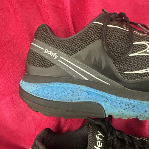 GDEFY Gravity Defyer Mighty Walk Shoes Black Blue TB9024MLU-W Men's Size 11 US - Picture 3 of 22