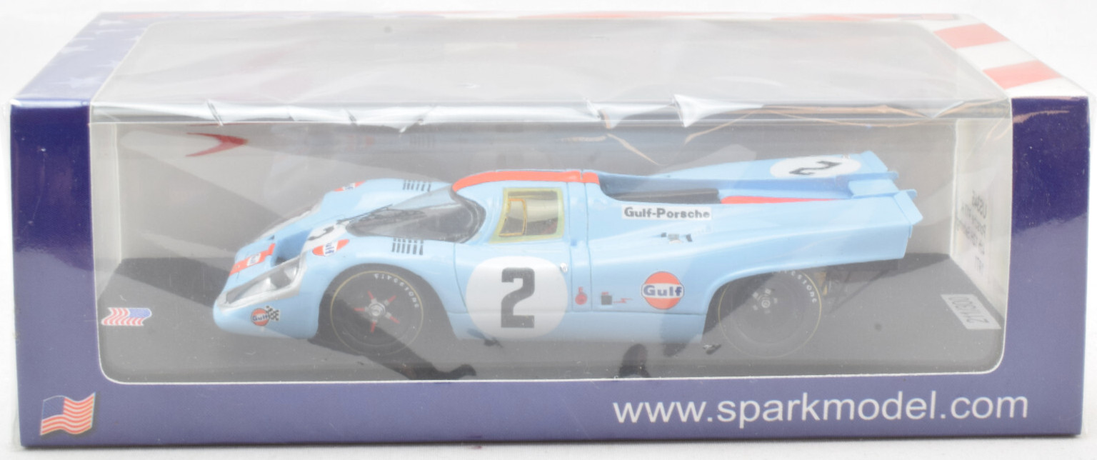 Spark Gulf Porsche 917 K - 1971 12hr Sebring 143 Scale Diecast Car US345 19990₽