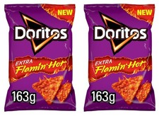 Doritos Extra Flamin' Hot Sharing Bag Snacks 163g  PACK OF 2