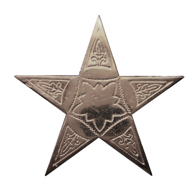 Stern mit 5 Punkten vernickelt Symbol für orange Bestellung Halsband