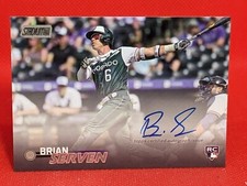 2023 Topps Stadium Club Brian Serven RC Auto #SCBA-BS Colorado Rockies Rookie 