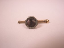 SINGLE 1 5/16" Gray Octagon Mother Pearl Vintage LARTER Formal Shirt Stud c115