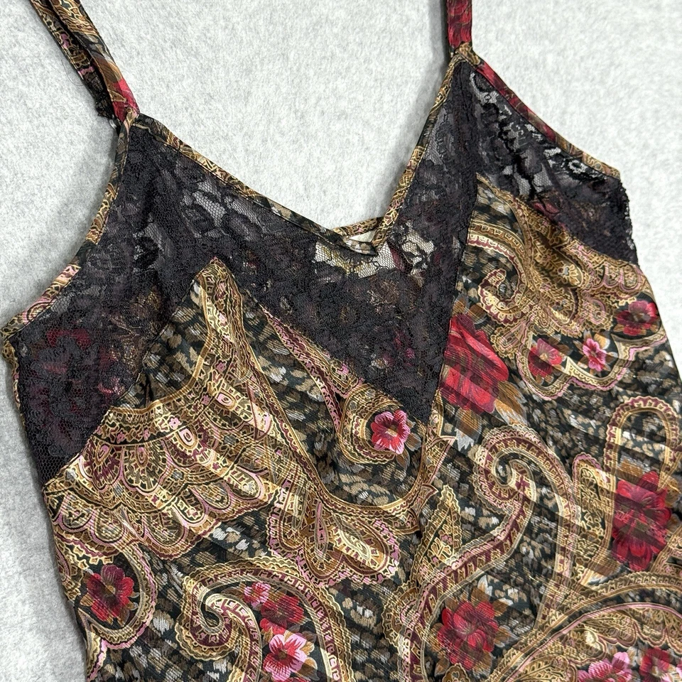 Camiseta sin mangas corta vintage Y2K Victoria Secret para mujer mediana de encaje cachemira años 90 Foto 4 de 4