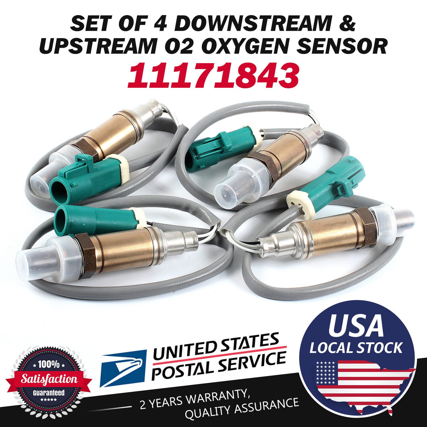 4X Replace BOSCH UP&DownStream O2 Oxygen Sensor For Aston Martin DB7 2001 - 2004