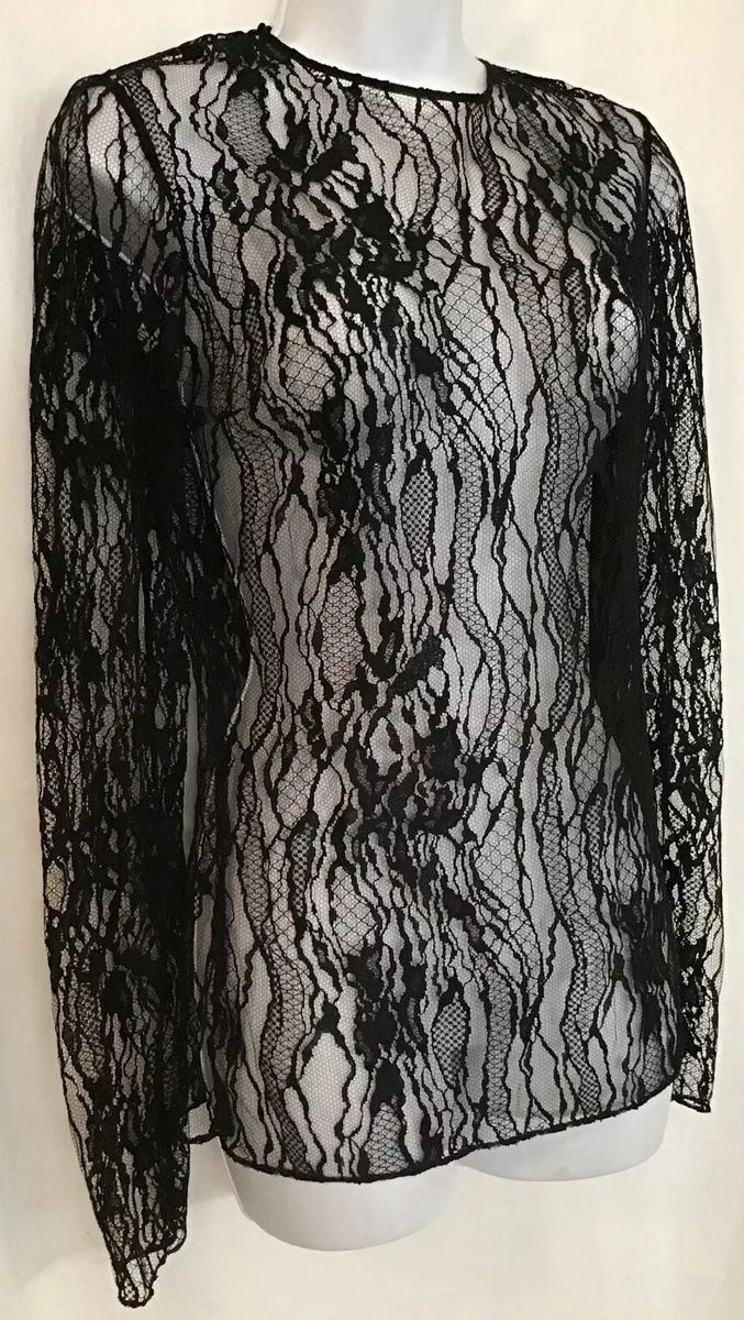 Lace zip front clearance blouse