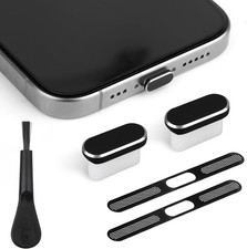 USB C Dust Plug, 5PCS Type C Charging Port Cover iPhone 15/16 Series, Black