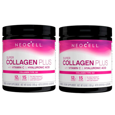 Super Collagen Plus Vitamin C & Hyaluronic Acid Unflavored 6.46 oz Each (Pack 2)