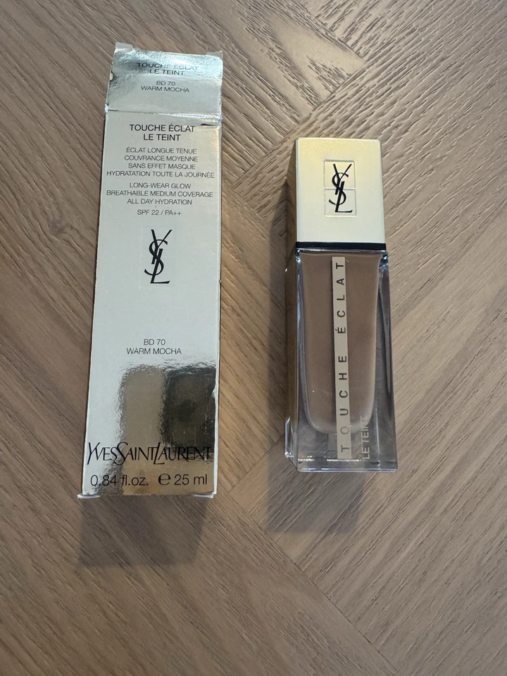 Yves Saint Laurent Touche ÉClat Le Teint 24Hour Glow Foundation BD70 Warm Mocha - Image 2 of 4