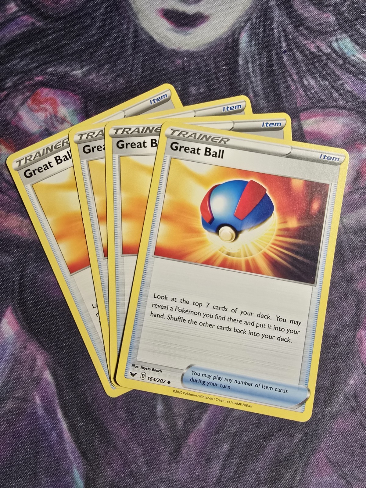 Pokémon TCG Great Ball X4 164/202 Regular Uncommon Playset
