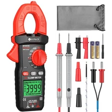 Neoteck Clamp Meter 4000 Counts Amp for TRMS AC Current AC/DC Red 