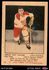 1951 Parkhurst #17 Gerry Couture Canadiens RC 4 - VG/EX