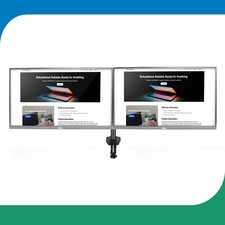 Dual Monitor Setup 23-24” Full HD 1080p Home Office WFH with Monitor Arm