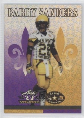 2012 Leaf Valiant US Army Bowl Purple 24/125 Barry Sanders Jr #BS1 0t3