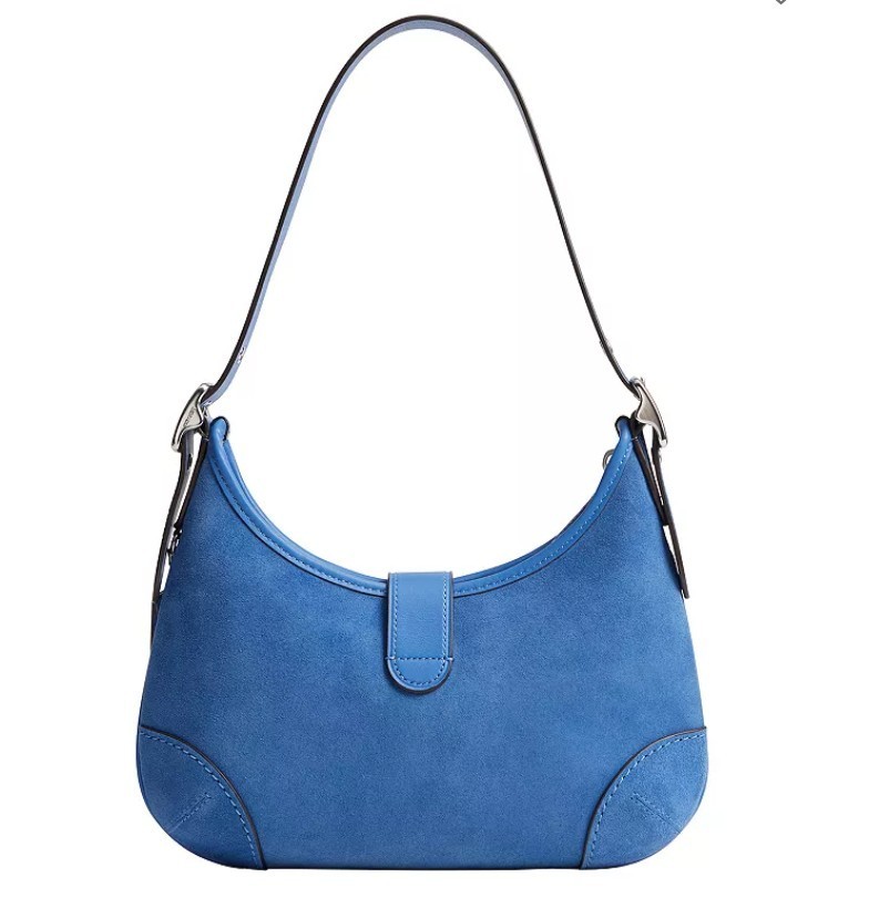 🐼💦 Coach CY937 🐼💦 Hamptons Suede Leather Mist Blue Hobo