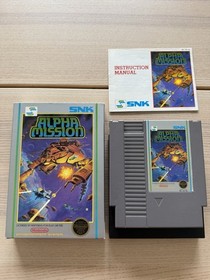 SNK Alpha Mission Complete CIB w/ Box Manual NES NTSC-U/C 1987