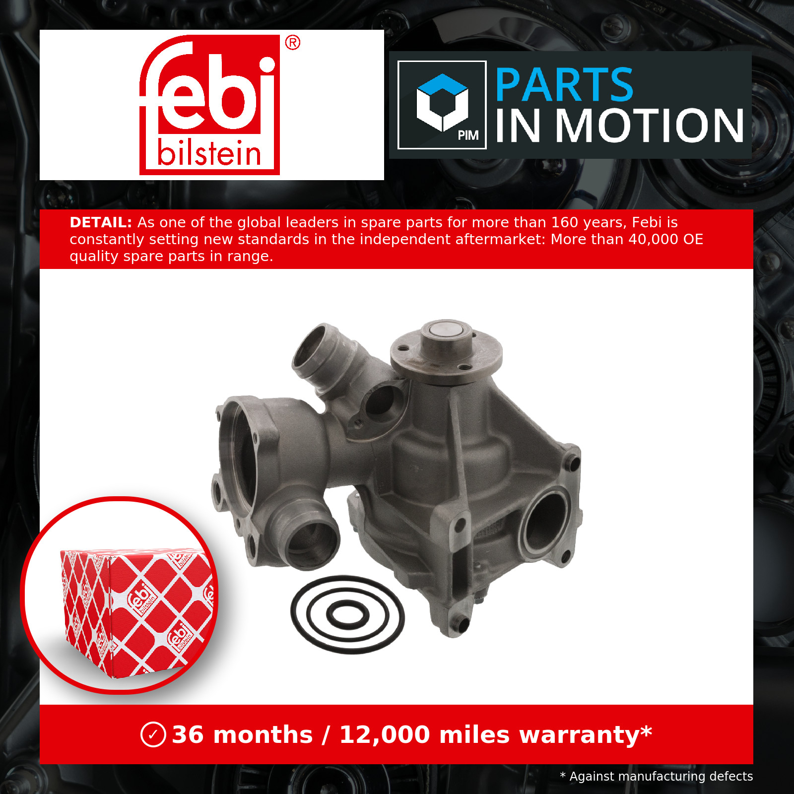 Water Pump 09108 Febi Coolant A1042000301 A1042002901 1042000301 1042002901 New