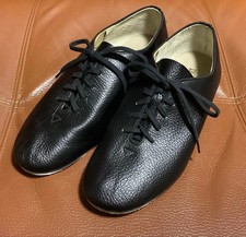 Chacott Full Sole Jazz Shoes 24cm Black White Sole Dance Footwear