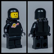 LEGO Classic Black Spaceman Custom Figure w/ Space Helmet