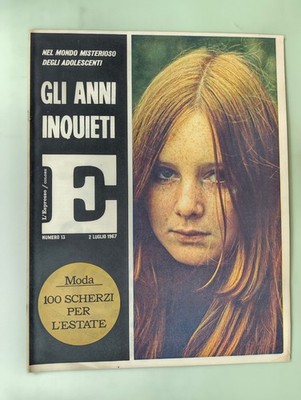 L'ESPRESSO 2 JULY 1967 TOMMY IVO-EVA AULIN-ANNA KARINA-ADRIANO CELENTANO