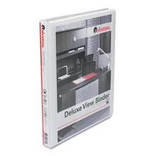 Universal Office Products 20702 Deluxe Round Ring Vinyl View Binder, 1/2"