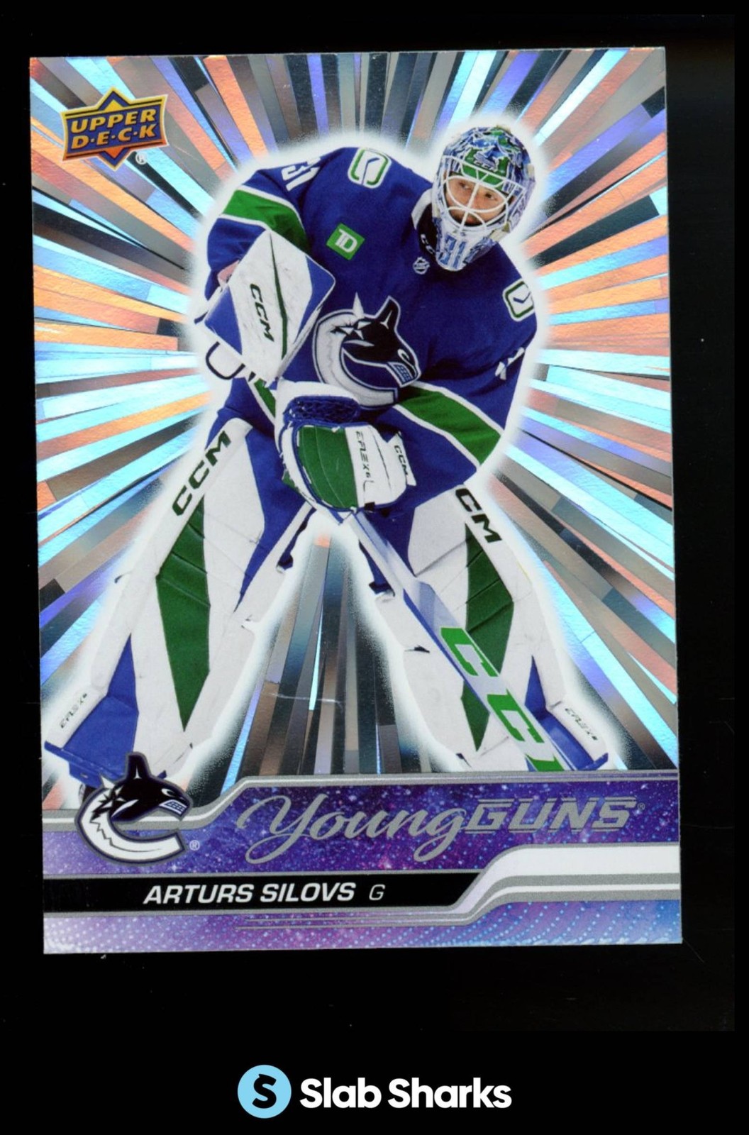 2023 UPPER DECK #485 ARTURS SILOVS OUTBURST SILVER RC YOUNG GUNS ROOKIE
