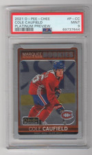 2021-22 O-Pee-Chee Platinum PREVIEW #PCC Cole Caufield Habs Rookie PSA 9