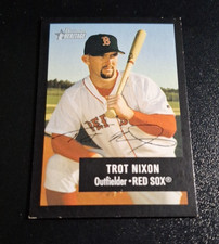 2003 BOWMAN HERITAGE BLACK FACSIMILE SIGNATURE SP #54 TROT NIXON RED SOX L@@K!!!