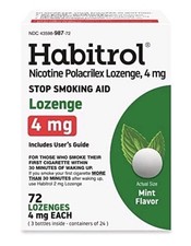 Habitrol Nicotine Lozenges 4 mg, Mint Flavor 72 Count Nicotine Lozenge Exp 02/27