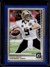 2025 Panini Donruss Optic Drew Brees Blue Mojo Prizm #/55 Saints