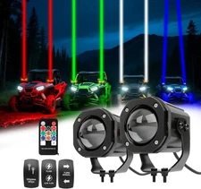 Laser Whip Lights Whipless RGBW LED Flash Turn Signal For Polaris RZR ATV UTV