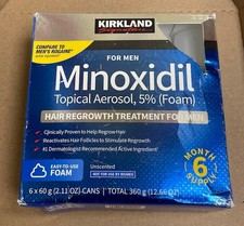 Kirkland Minoxidil 5 Foam Men Hair Regrowth Treatment SEALED 6 MONTHS 1-2027