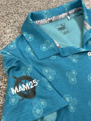 PUMA Golf Burst Into Bloom Size Medium Teal Floral MAM  25  #0134