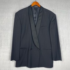 Vtg Issimo by Marzotto Tuxedo Jacket Mens 42 Made In Italy Black Wool Formal