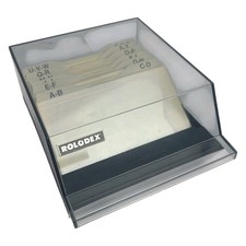 Rolodex Covered Business Card Filing System CBC-100 Vintage File Box Alphabet