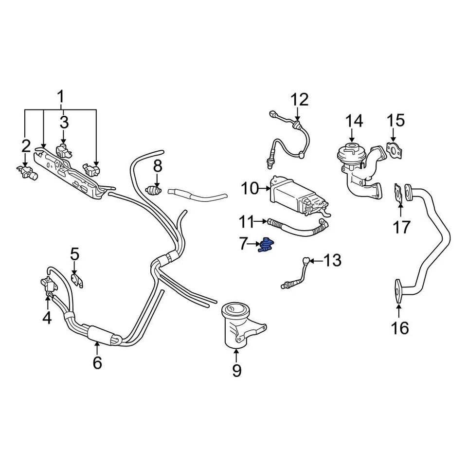 For Lexus ES300 1999-2001 Lexus 2570120140 Vapor Canister Purge Solenoid Foto 3 de 4