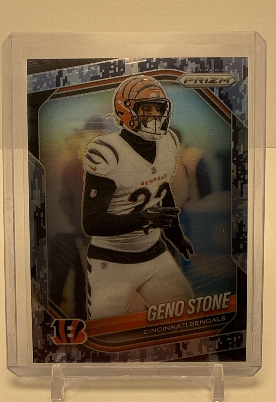2025 Panini Prizm - Geno Stone #61 Navy Camo Prizm /25