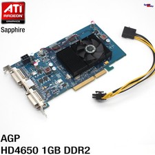 AGP ATI RADEON HD4650 1GB DDR2 DUAL DVI TVOUT Video Card Sapphire 3D