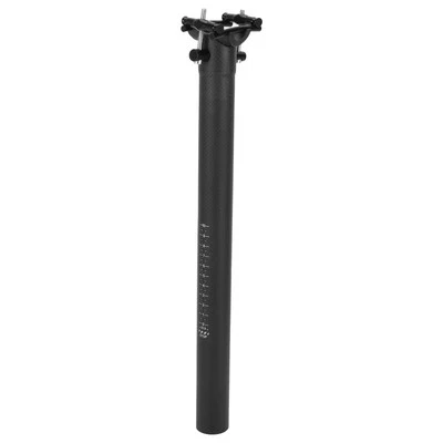 Tige De Selle De Vélo Ultra Légère En Fibre De Carbone Noir Mat 1 Pc 33.9X400Mm - Photo 1/4