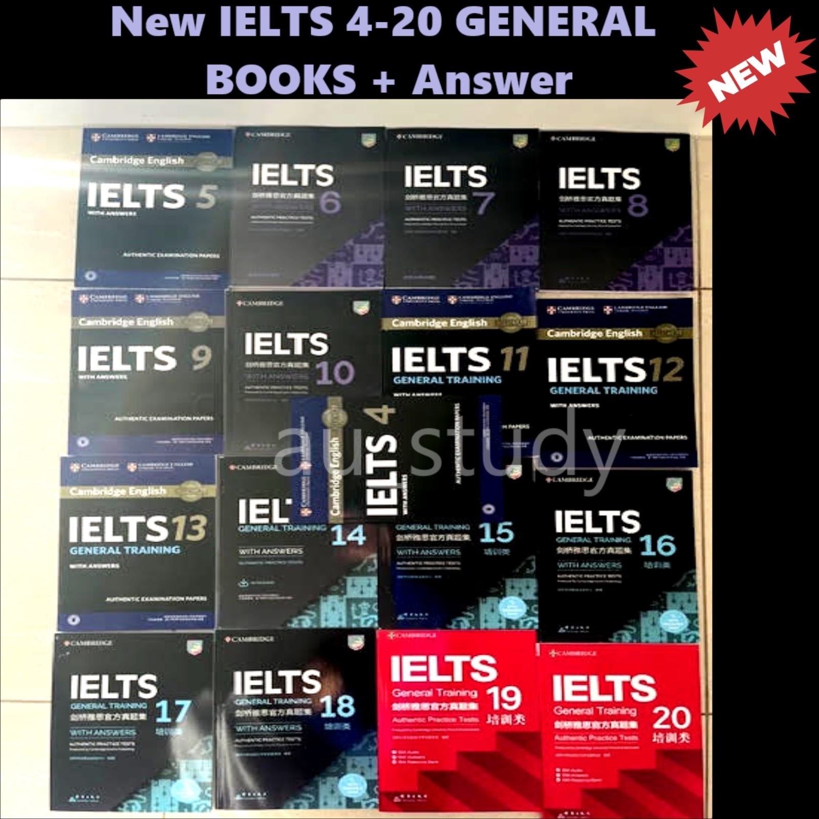 2026 AU STOCK NEW Cambridge Selection of IELTS 4-20 GENERAL Book+ Answer Key