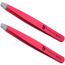 Tweezer Guru Tweezers for Women Facial Hair  Men   Precision SlantPointed Ey...