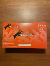 Get A Grip Reusable Black Latex Gloves Size Medium 15 Count