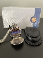 Harley Davidson Franklin Mint Pocket Watch American Classic Silver B11E046 NEW