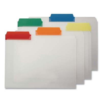 Pendaflex 55702 1/3-Cut Tabs Letter Size Poly File Folders - Clear (25/Box) New